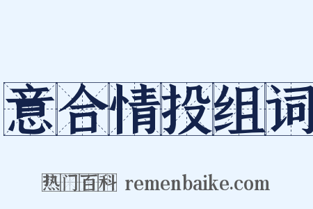 意合情投组词是什么意思的图片
